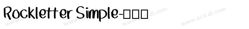 Rockletter Simple字体转换